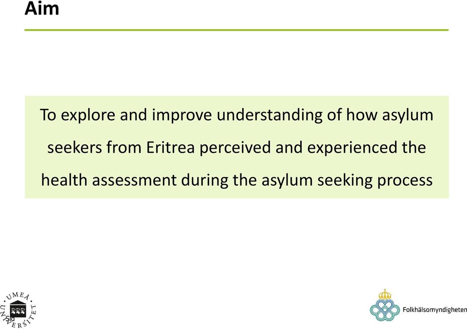 from Eritrea perceived and experienced