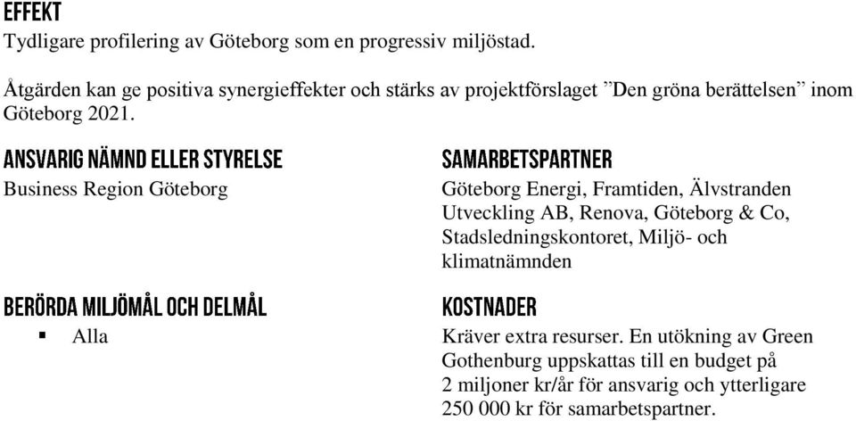 Business Region Göteborg Göteborg Energi, Framtiden, Älvstranden Utveckling AB, Renova, Göteborg & Co,