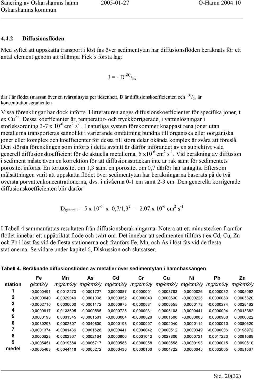 flödet (massan över en tvärsnittsyta per tidsenhet), D är diffusionskoefficienten och δc / δx är koncentrationsgradienten Vissa förenklingar har dock införts.