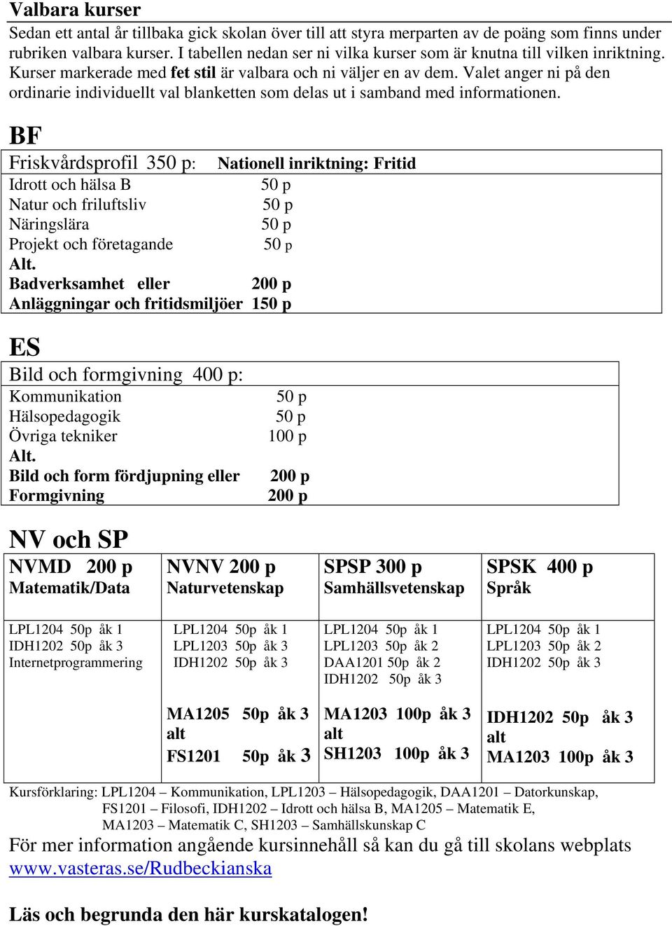 Valet anger ni på den ordinarie individuellt val blanketten som delas ut i samband med informationen.