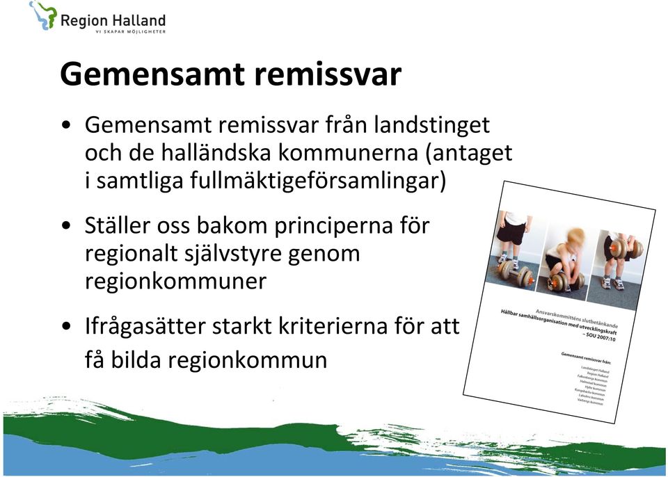 Ställer oss bakom principerna för regionalt självstyre genom