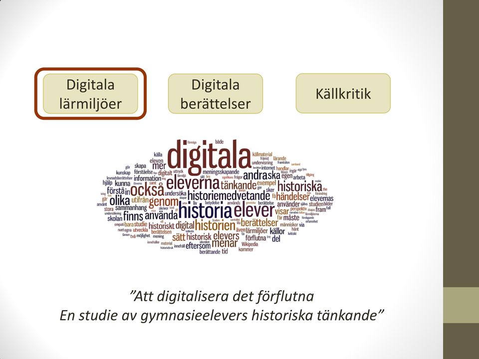 digitalisera det förflutna En