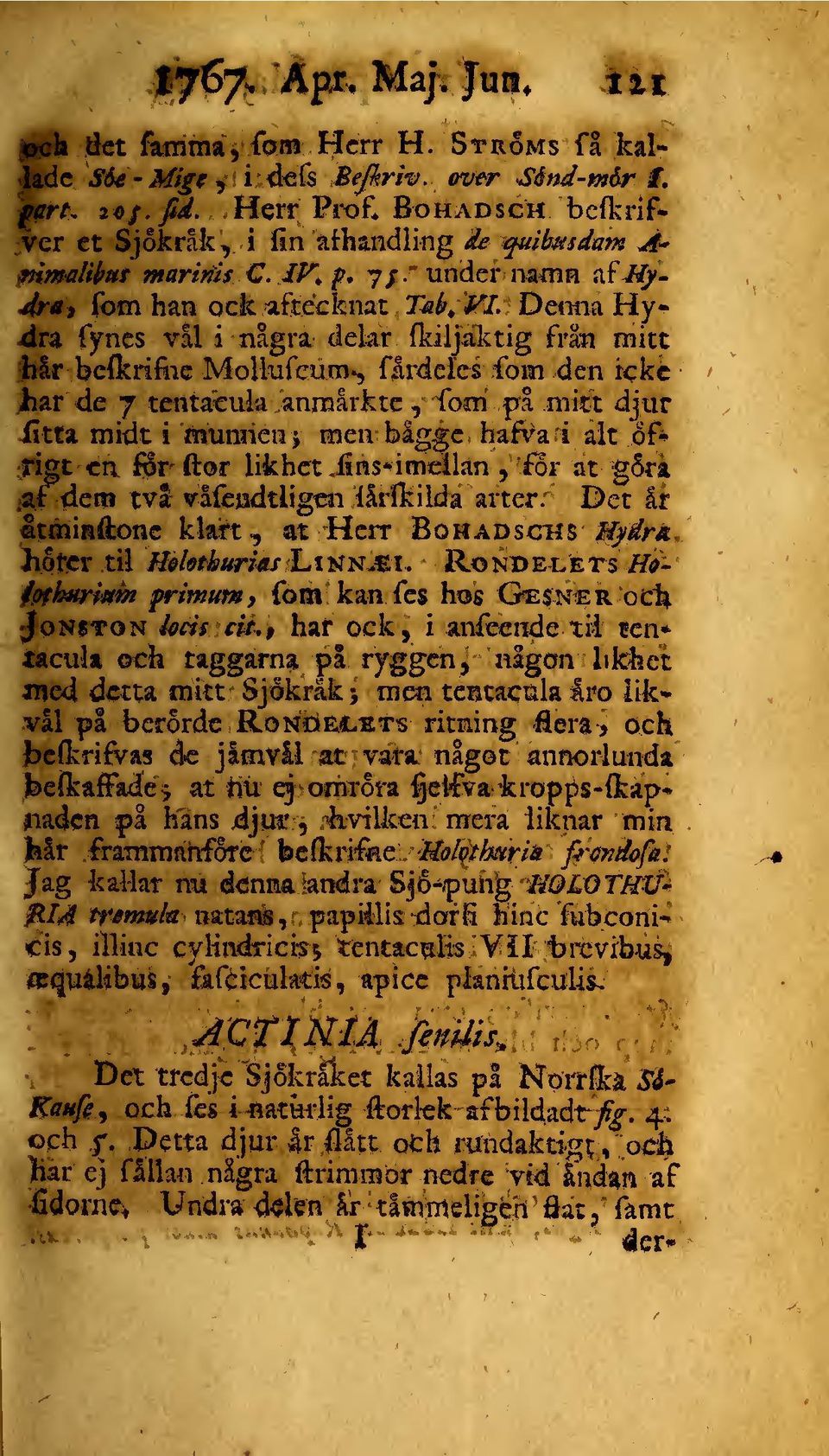 ^- 1 fbm han ock aftecfcnat Taif^ VL Demia Hy*» 4ra fynes val i några delar (kiljaktig irm mitt hår beikrifiie Mollufcum», fårdeles fom den rckc.