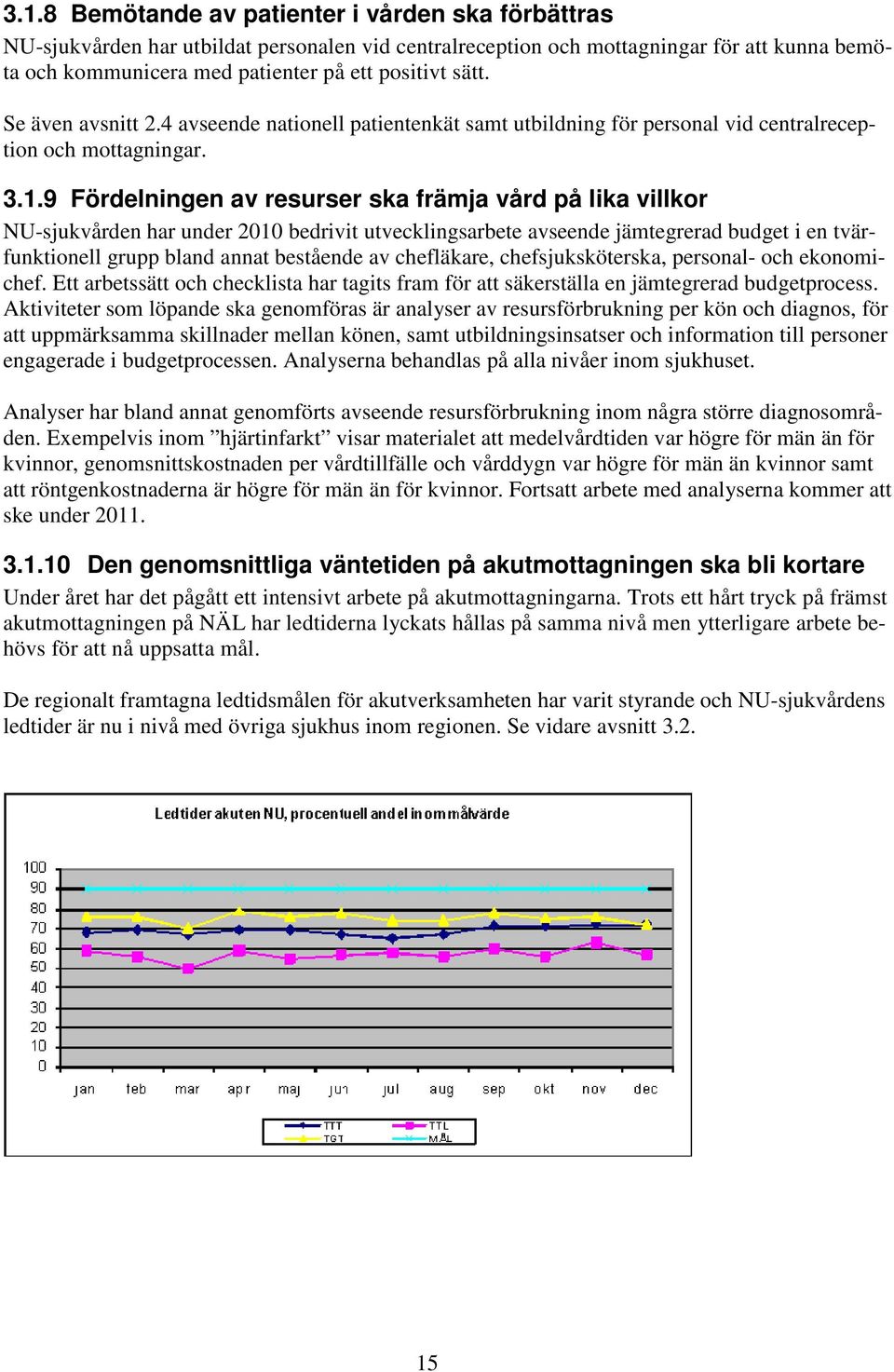 9 Fördelningen av resurser ska främja vård på lika villkor NU-sjukvården har under 2010 bedrivit utvecklingsarbete avseende jämtegrerad budget i en tvärfunktionell grupp bland annat bestående av