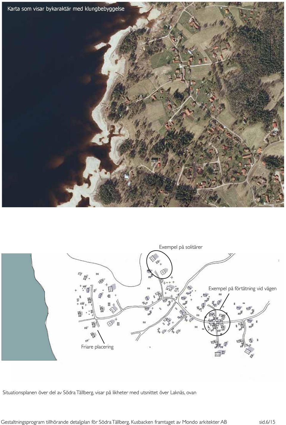 placering Situationsplanen över del av Södra Tällberg,