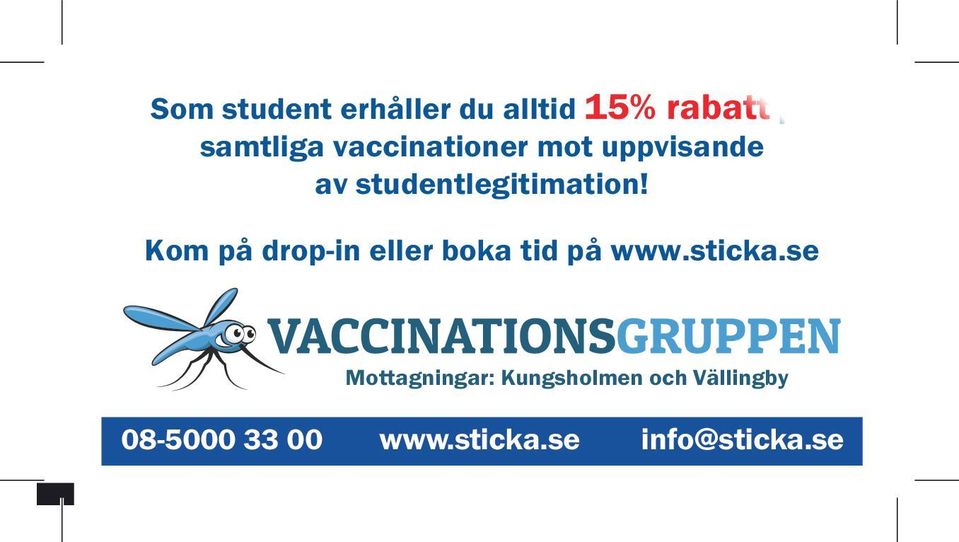 Kom på drop-in eller boka tid på www.sticka.