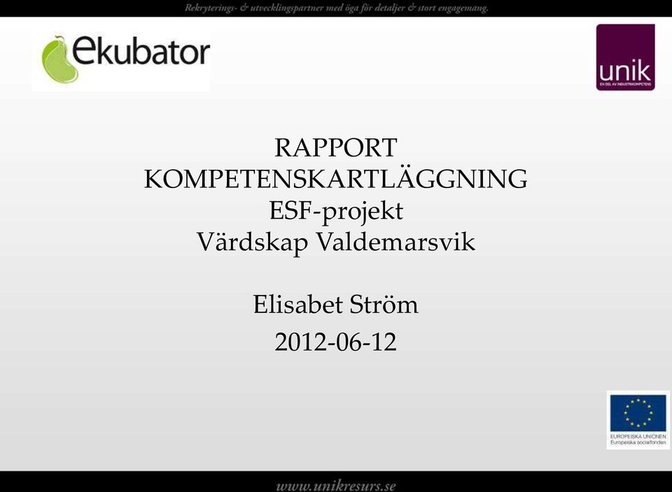 ESF-projekt Värdskap