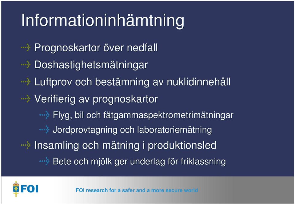 bil och fätgammaspektrometrimätningar Jordprovtagning och laboratoriemätning