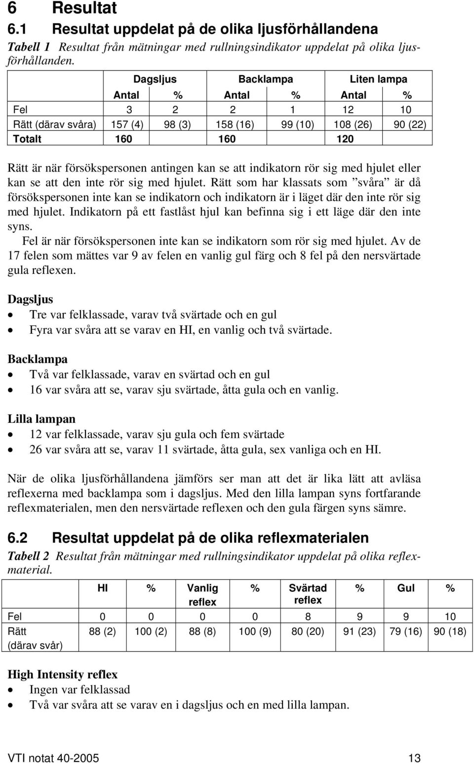 kan se att indikatorn rör sig med hjulet eller kan se att den inte rör sig med hjulet.