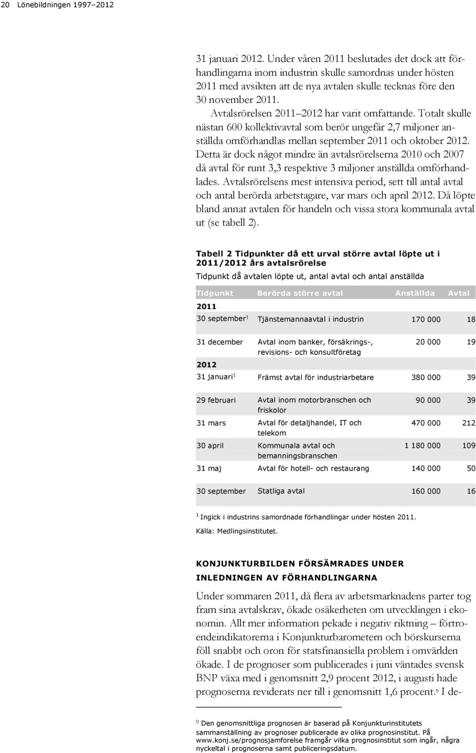 Avtalsrörelsen 11 1 har varit omfattande. Totalt skulle nästan 6 kollektivavtal som berör ungefär,7 miljoner anställda omförhandlas mellan september 11 och oktober 1.