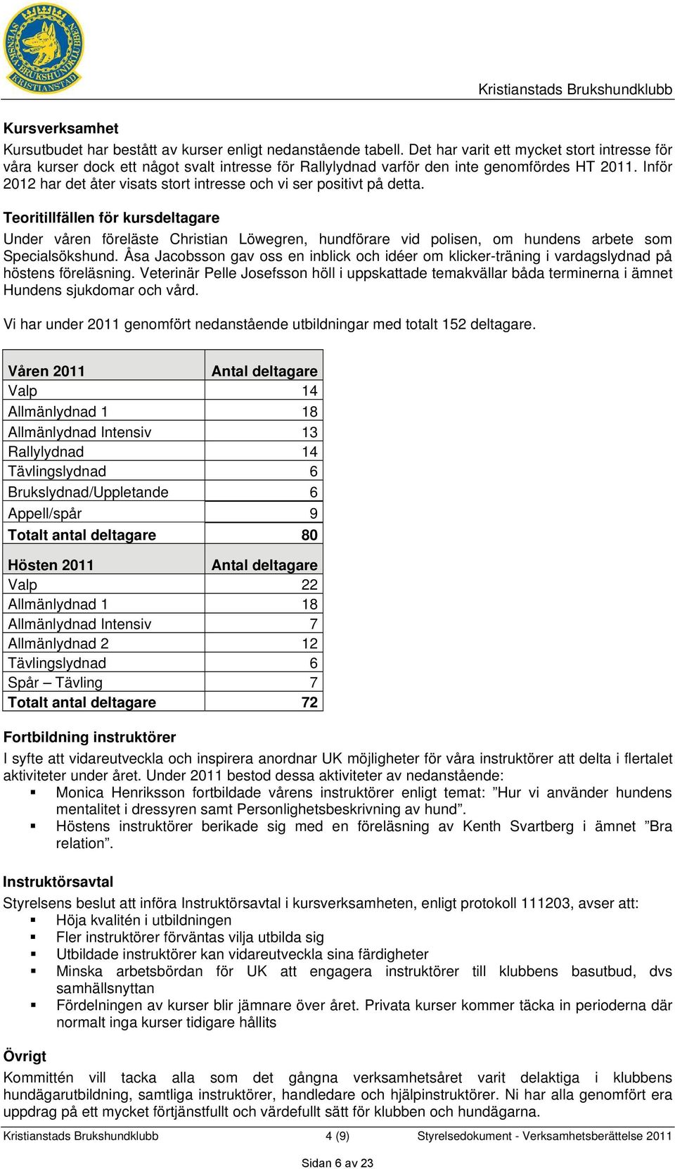 Inför 2012 har det åter visats stort intresse och vi ser positivt på detta.