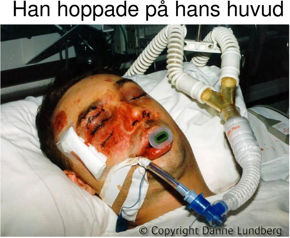 på hans