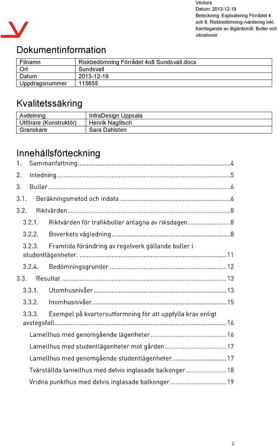 Kvalitetssäkring Avdelning Utförare (Konstruktör) Granskare