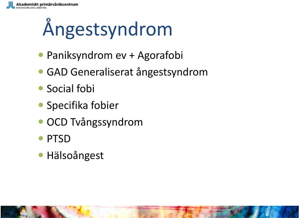 ångestsyndrom Social fobi