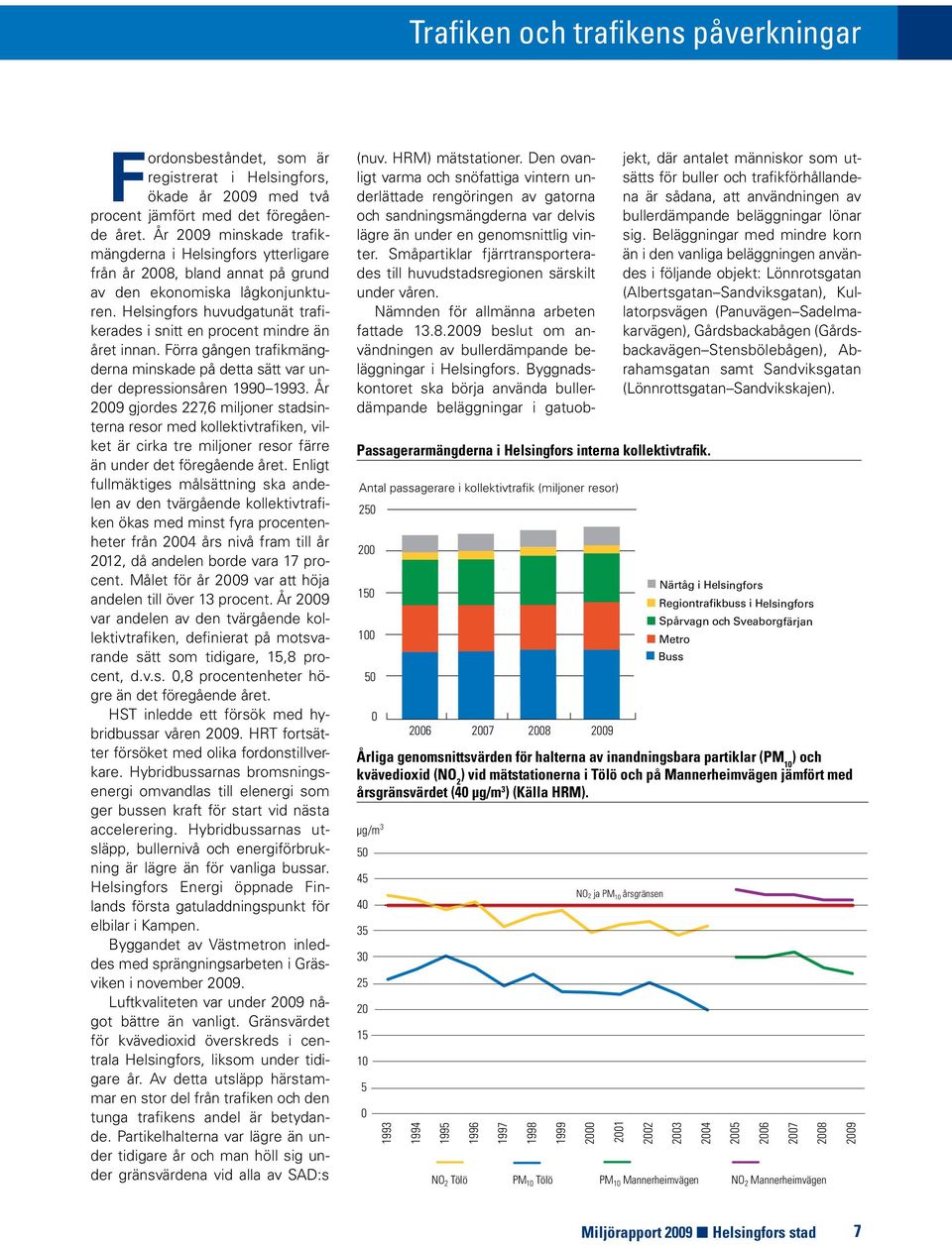 Helsingfors huvudgatunät trafikerades i snitt en procent mindre än året innan. Förra gången trafikmängderna minskade på detta sätt var under depressionsåren 199 1993.