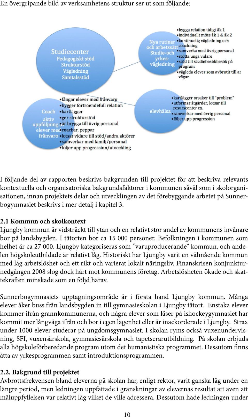 1 Kommun och skolkontext Ljungby kommun är vidsträckt till ytan och en relativt stor andel av kommunens invånare bor på landsbygden. I tätorten bor ca 15 000 personer.