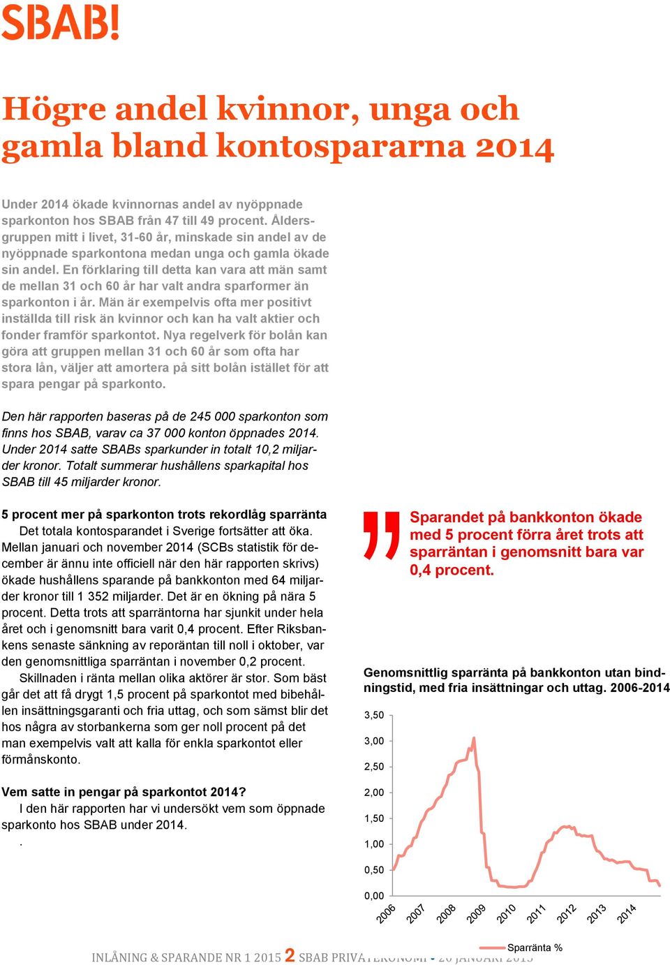 En förklaring till detta kan vara att män samt de mellan 31 och 60 har valt andra sparformer än sparkonton i.