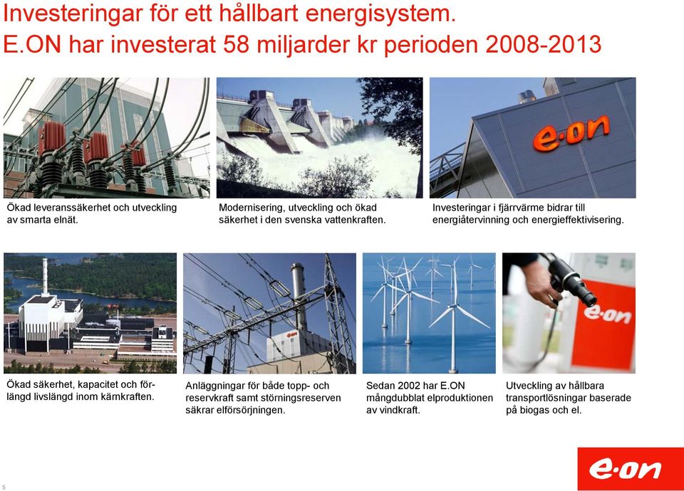 Modernisering, utveckling och ökad säkerhet i den svenska vattenkraften.