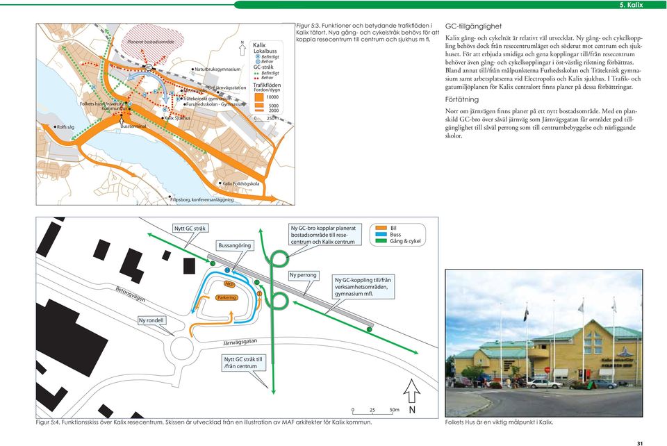 ya gång- och cykelstråk behövs för att GC-tillgänglighet Kalix gång- och cykelnät är relativt väl utvecklat.