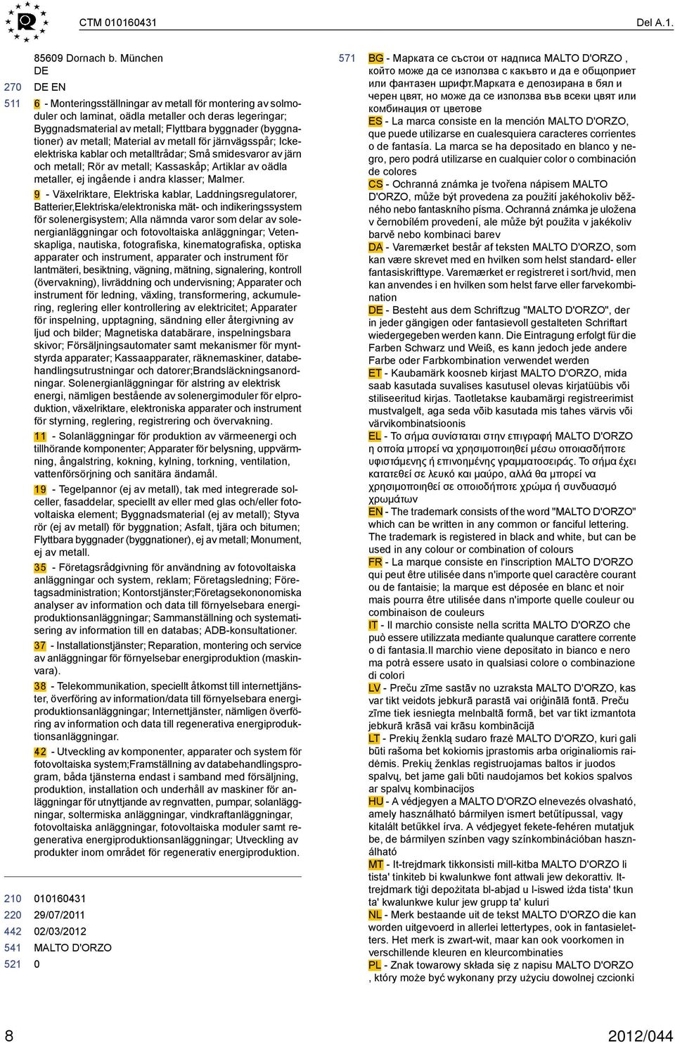 Material av metall för järnvägsspår; Ickeelektriska kablar och metalltrådar; Små smidesvaror av järn och metall; Rör av metall; Kassaskåp; Artiklar av oädla metaller, ej ingående i andra klasser;