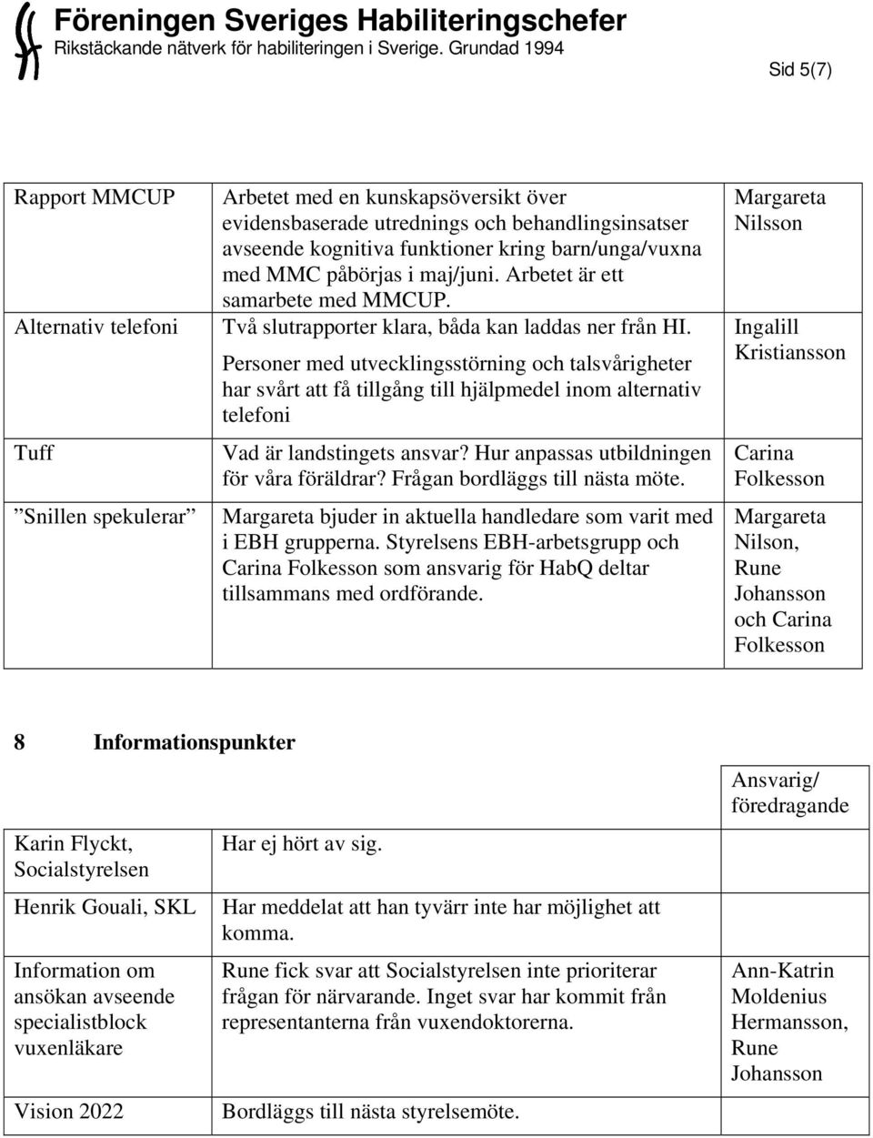 Personer med utvecklingsstörning och talsvårigheter har svårt att få tillgång till hjälpmedel inom alternativ telefoni Vad är landstingets ansvar? Hur anpassas utbildningen för våra föräldrar?