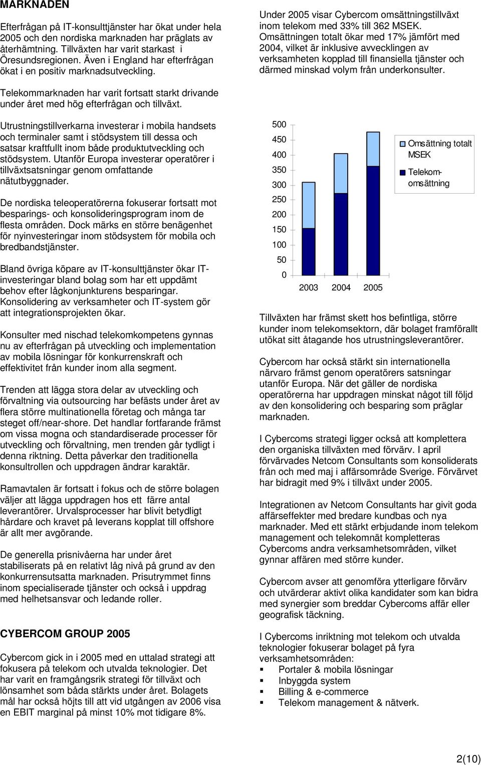 Omsättningen totalt ökar med 17% jämfört med, vilket är inklusive avvecklingen av verksamheten kopplad till finansiella tjänster och därmed minskad volym från underkonsulter.