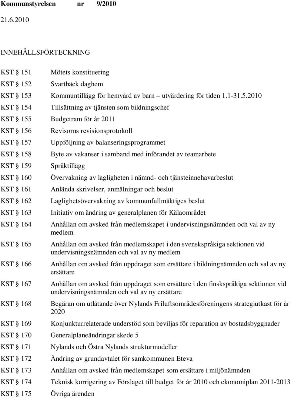 Mötets konstituering Svartbäck daghem KST 153