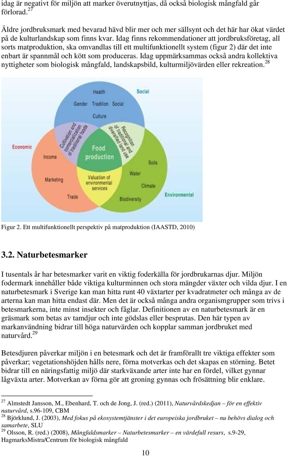 Idag finns rekommendationer att jordbruksföretag, all sorts matproduktion, ska omvandlas till ett multifunktionellt system (figur 2) där det inte enbart är spannmål och kött som produceras.