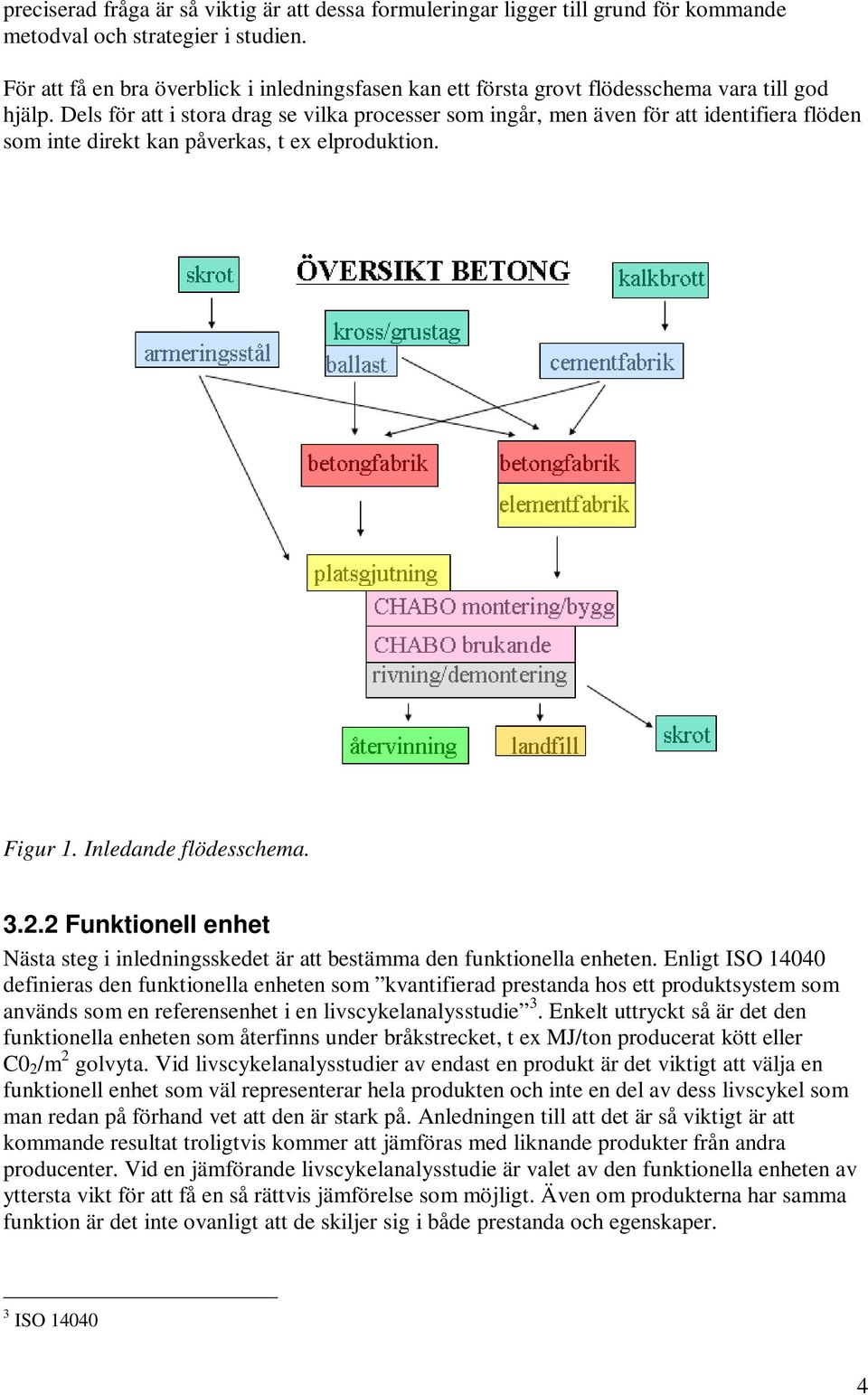 Dels för att i stora drag se vilka processer som ingår, men även för att identifiera flöden som inte direkt kan påverkas, t ex elproduktion. Figur 1. Inledande flödesschema. 3.2.