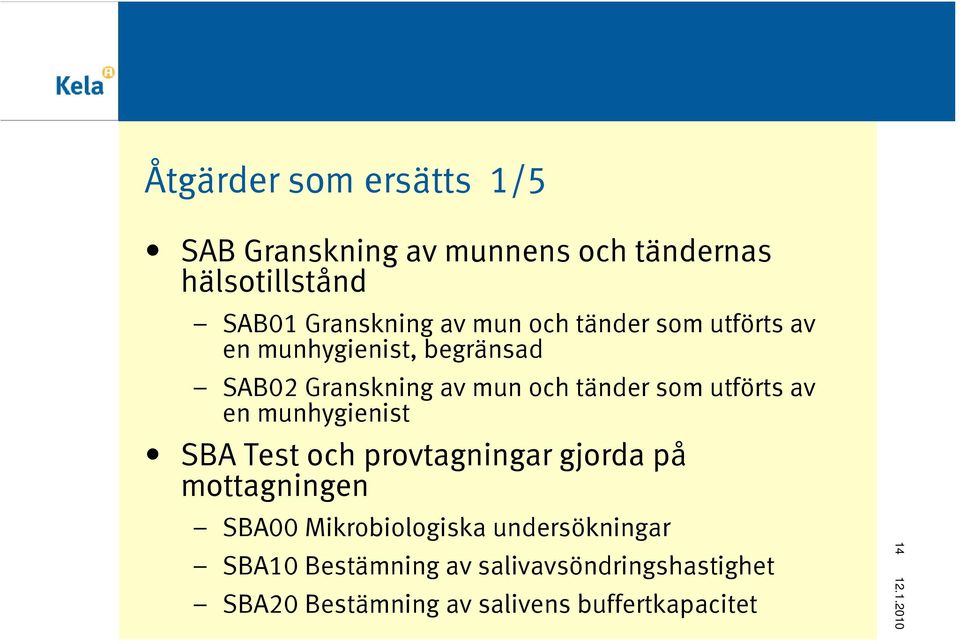 utförts av en munhygienist SBA Test och provtagningar gjorda på mottagningen SBA00 Mikrobiologiska