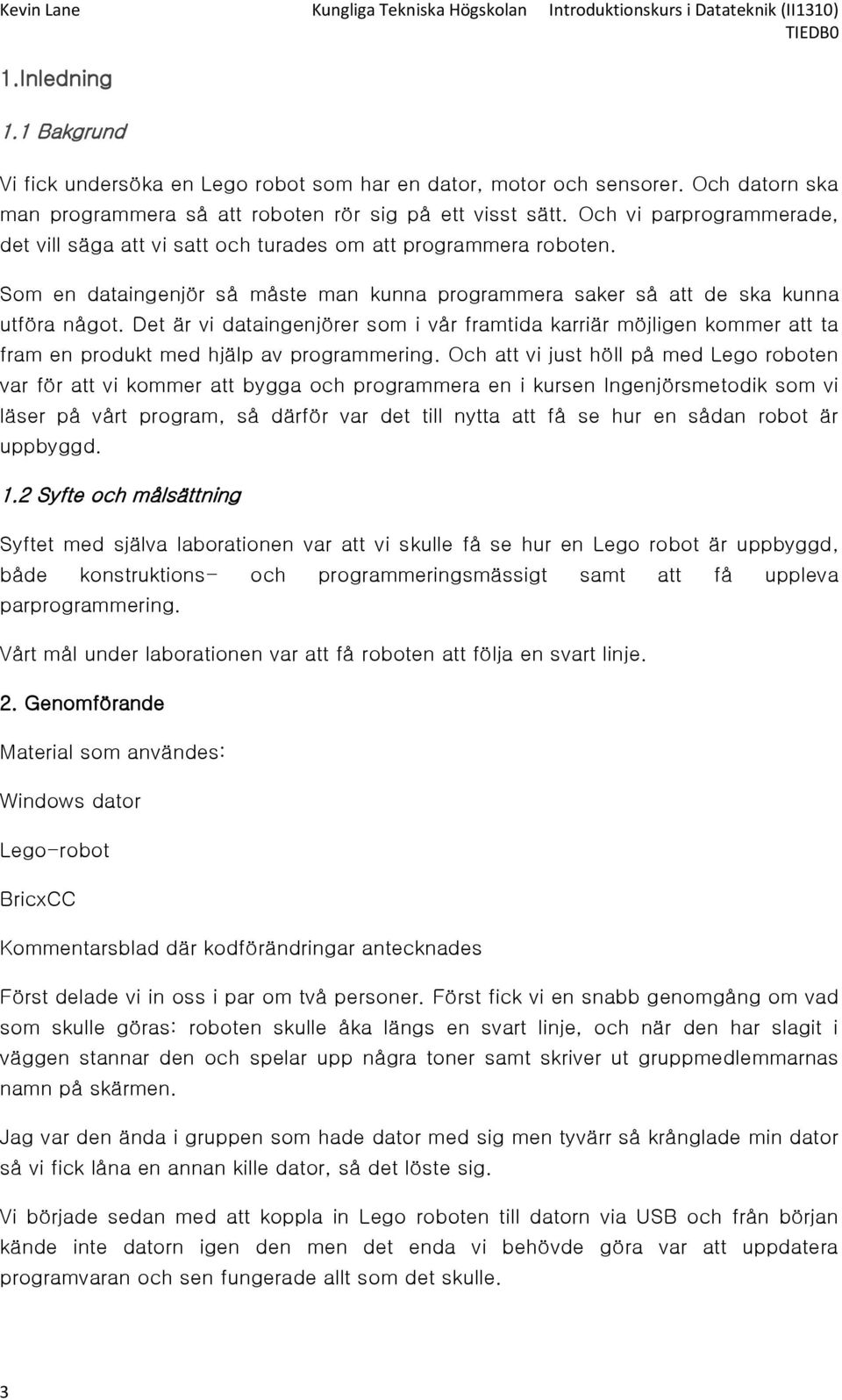 Det är vi dataingenjörer som i vår framtida karriär möjligen kommer att ta fram en produkt med hjälp av programmering.