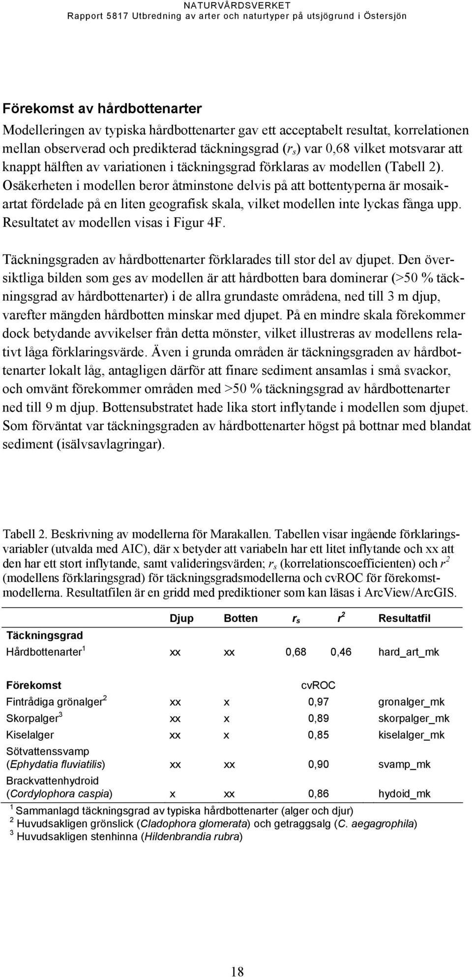 Osäkerheten i modellen beror åtminstone delvis på att bottentyperna är mosaikartat fördelade på en liten geografisk skala, vilket modellen inte lyckas fånga upp.