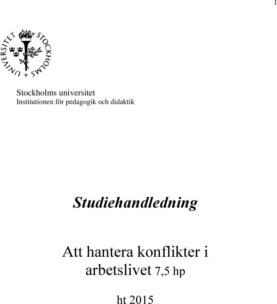 didaktik Studiehandledning Att