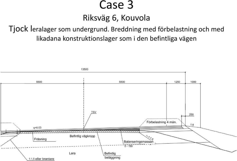 Breddning med förbelastning och med