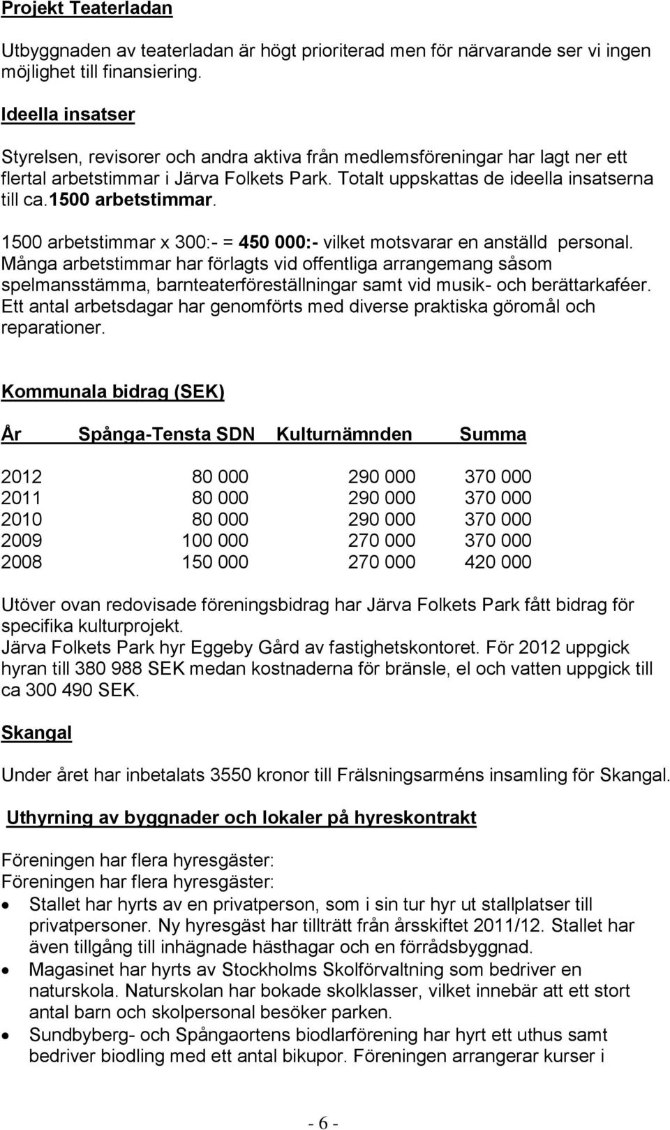 1500 arbetstimmar. 1500 arbetstimmar x 300:- = 450 000:- vilket motsvarar en anställd personal.