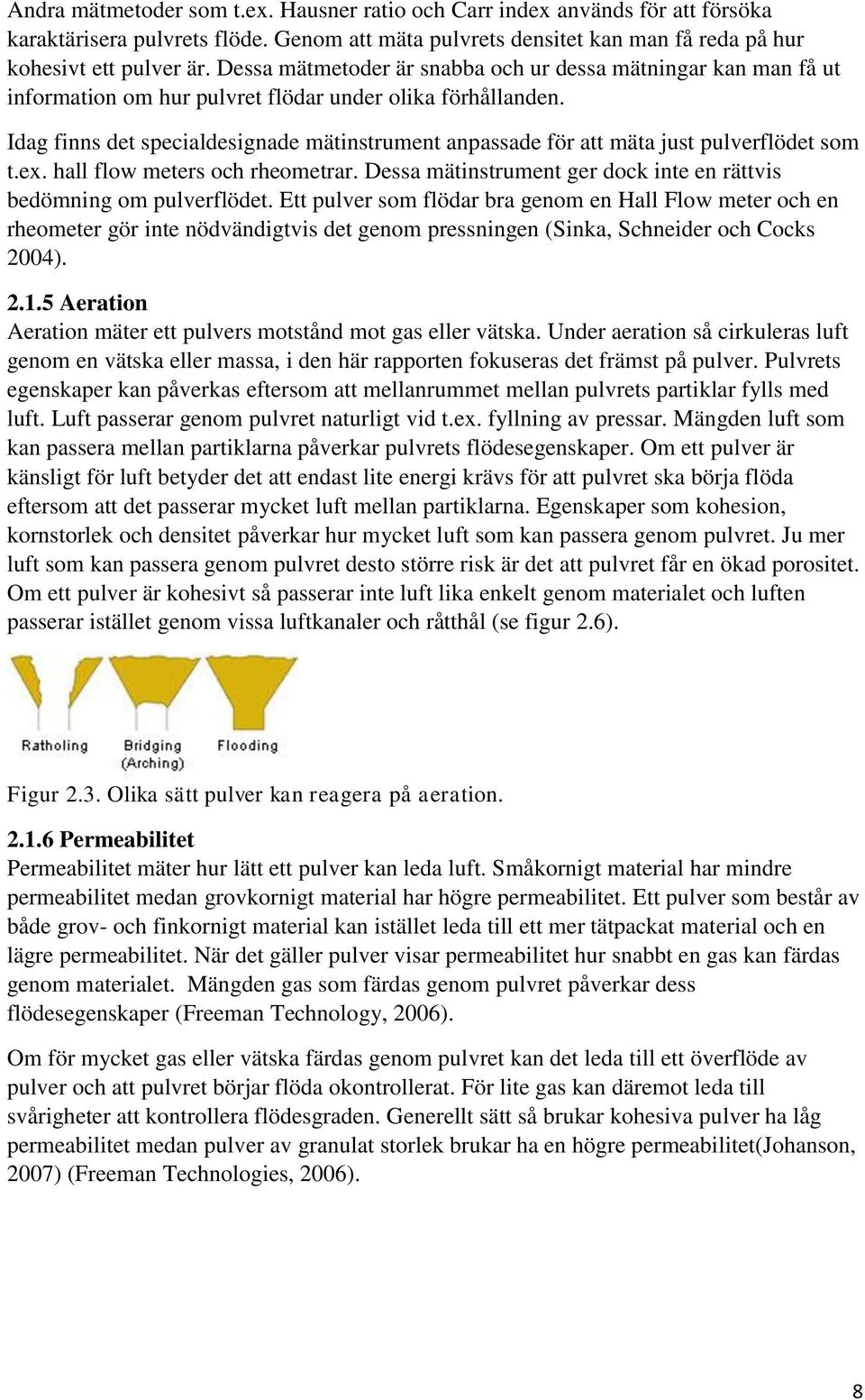 Idag finns det specialdesignade mätinstrument anpassade för att mäta just pulverflödet som t.ex. hall flow meters och rheometrar.