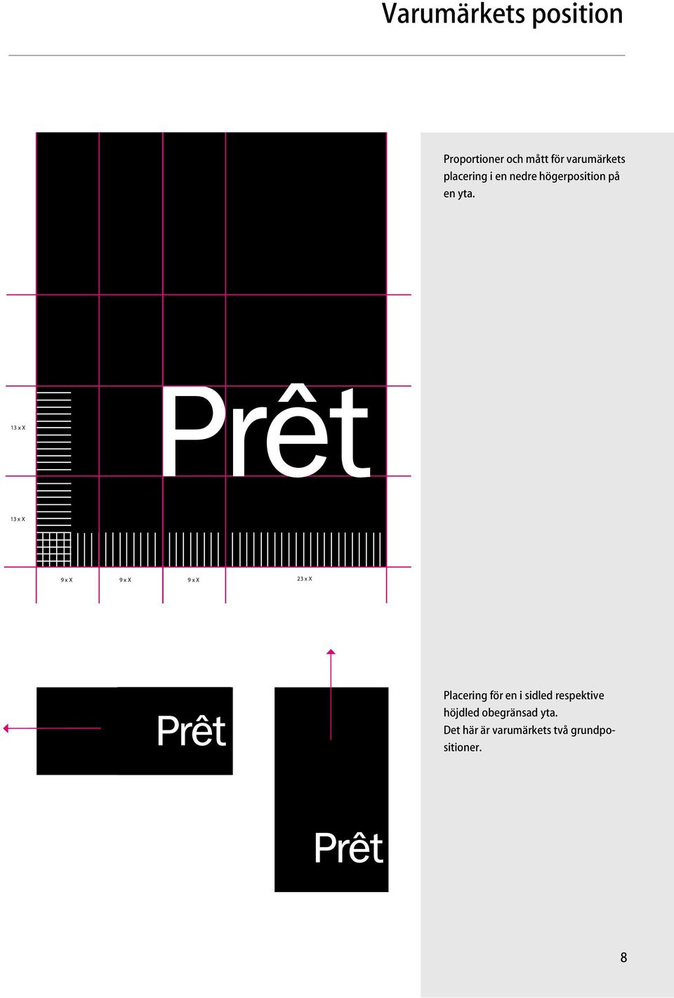 13 x X 13 x X 65 9 x X 9 x X 9 x X 23 x X Placering för en i