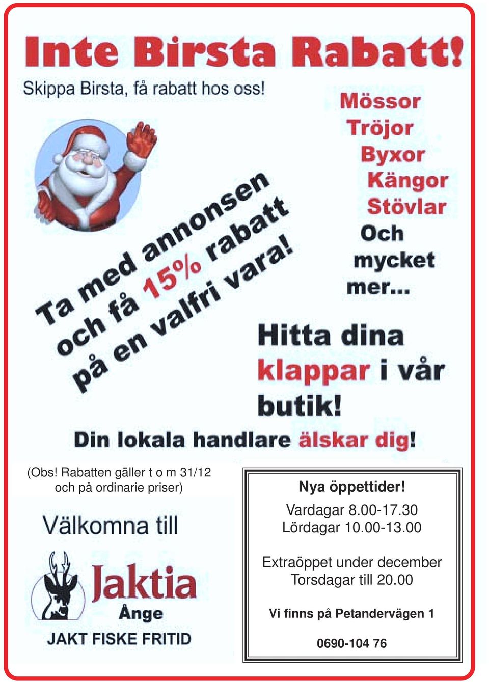 30 Lördagar 10.00-13.