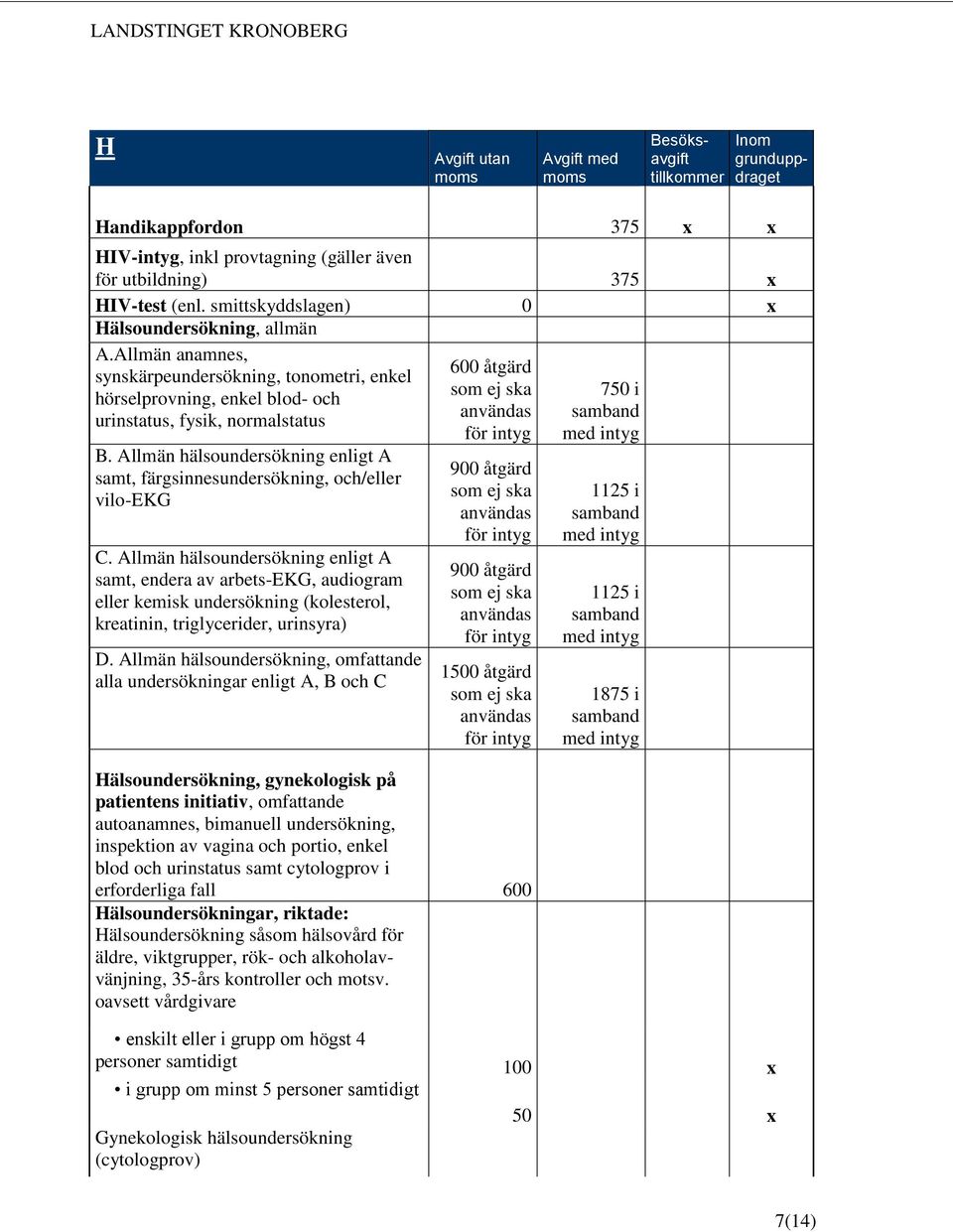 Allmän hälsoundersökning enligt A samt, färgsinnesundersökning, och/eller vilo-ekg C.