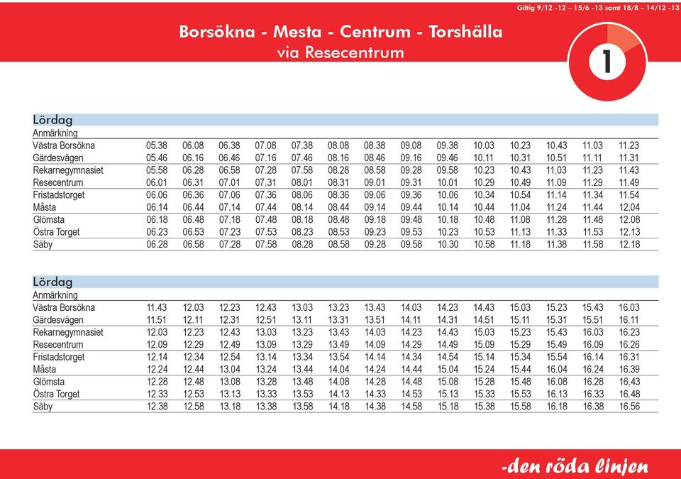 01 09.31 10.01 10.29 10.49 11.09 11.29 11.49 Fristadstorget 06.06 06.36 07.06 07.36 08.06 08.36 09.06 09.36 10.06 10.34 10.54 11.14 11.34 11.54 Måsta 06.14 06.44 07.14 07.44 08.14 08.44 09.14 09.