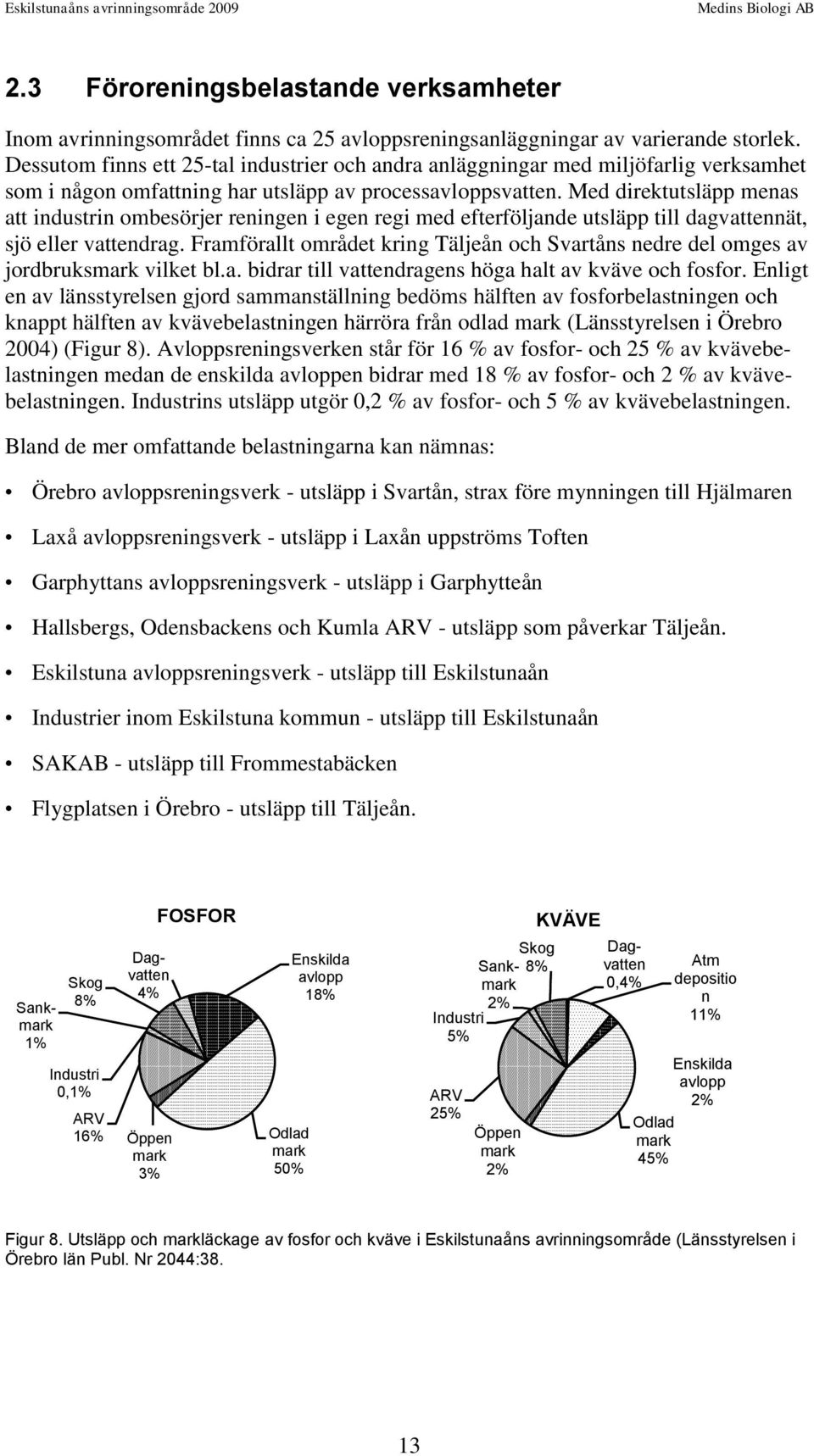 Med direktutsläpp menas att industrin ombesörjer reningen i egen regi med efterföljande utsläpp till dagvattennät, sjö eller vattendrag.