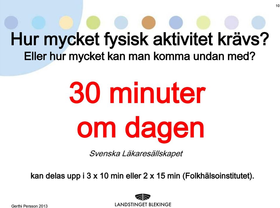 30 minuter om dagen Svenska Läkaresällskapet kan