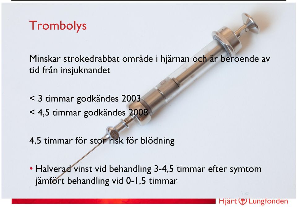 godkändes 2008 4,5 timmar för stor risk för blödning Halverad vinst