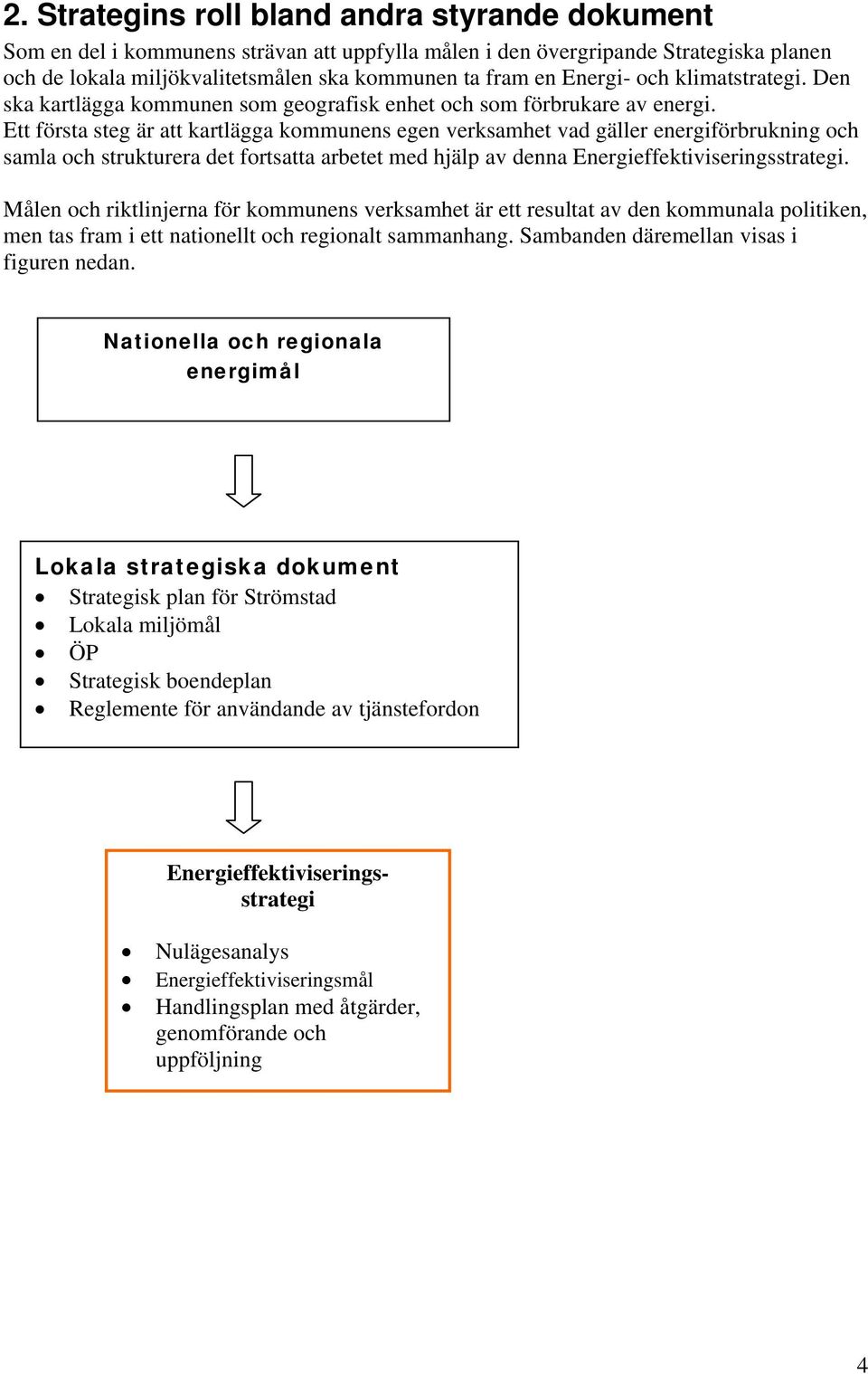 Ett första steg är att kartlägga kommunens egen verksamhet vad gäller energiförbrukning och samla och strukturera det fortsatta arbetet med hjälp av denna Energieffektiviseringsstrategi.