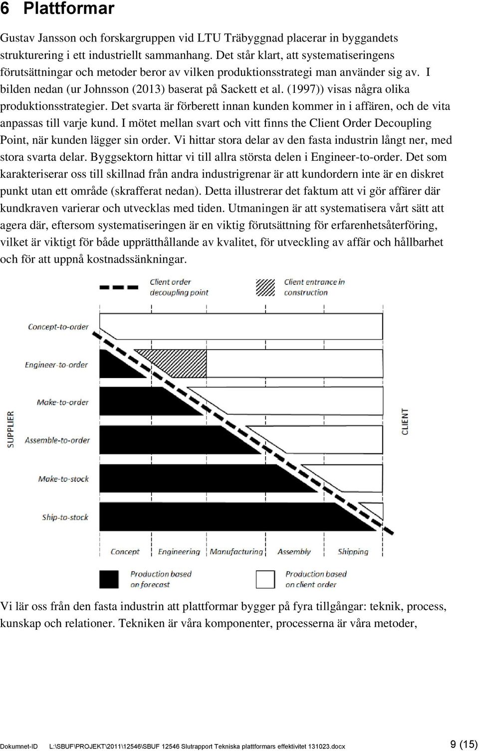 (1997)) visas några olika produktionsstrategier. Det svarta är förberett innan kunden kommer in i affären, och de vita anpassas till varje kund.