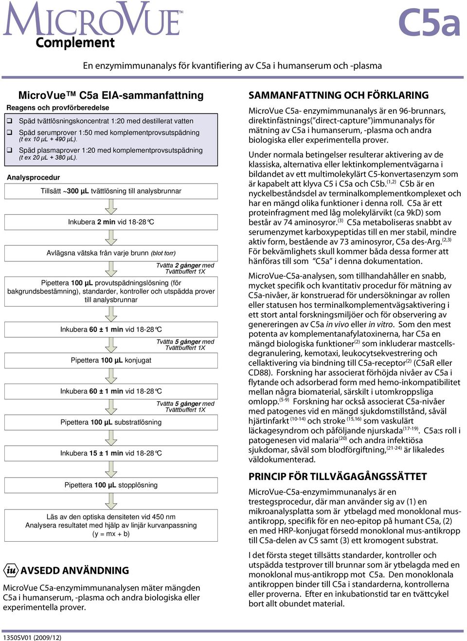 Analysprocedur Tillsätt ~300 µl tvättlösning till analysbrunnar Inkubera 2 min vid 18-28 C Avlägsna vätska från varje brunn (blot torr) Pipettera 100 µl provutspädningslösning (för