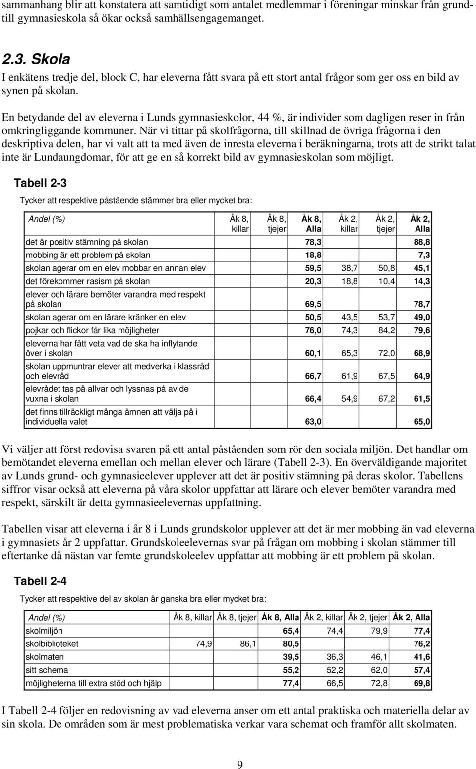 En betydande del av eleverna i Lunds gymnasieskolor, 44 %, är individer som dagligen reser in från omkringliggande kommuner.