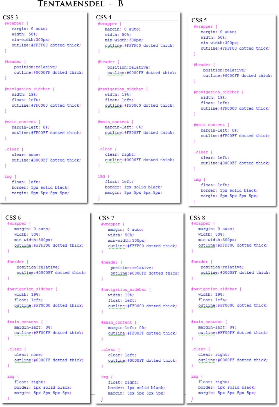 CSS 6 CSS 4