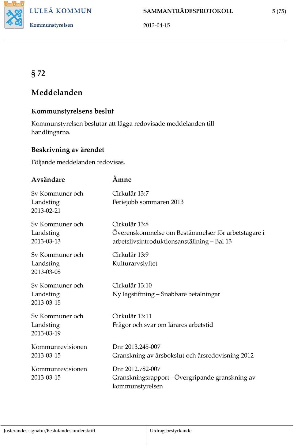 Avsändare Sv Kommuner och Landsting 2013 02 21 Sv Kommuner och Landsting 2013 03 13 Sv Kommuner och Landsting 2013 03 08 Sv Kommuner och Landsting 2013 03 15 Sv Kommuner och Landsting 2013 03 19