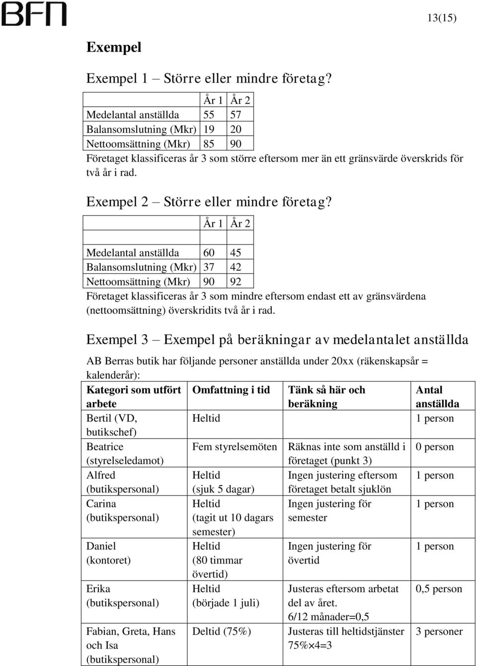 Exempel 2 Större eller mindre företag?